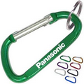 Aluminum Carabiner with Key Ring - 5Cm